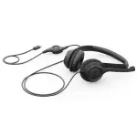 AUDÍFONOS DE COLOR NEGRO LOGITECH DE CABLE USB TIPO-C CON MICROFONO PARA COMPUTADORAS H390